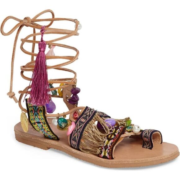 Mabu by Maria BK Alkidameia Fringed Charm Sandal - Picture 1 of 8
